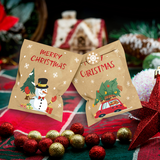 Cartoon Santa Christmas Kraft Gift Bags, 24Pcs Holiday Candy Treat Paper Bags Set In Australia - Darrahopens