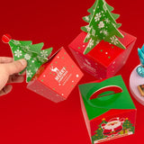 3D Christmas Tree Gift Boxes, Christmas Apple Candy Packaging Box Set Includes 10 Boxes & 10 Bells-S In Australia - Darrahopens