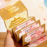 3-Pack - 3D Birthday Cake Red Envelope,  with Music and Lights, Foldable Creative Birthday Card In Australia - Darrahopens