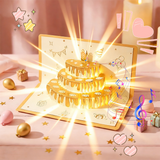 3-Pack - 3D Birthday Cake Red Envelope,  with Music and Lights, Foldable Creative Birthday Card In Australia - Darrahopens