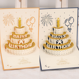 3D Pop-Up Birthday Cake Greeting Card, 2-Pack—Paper Craft Card with LED Light & Voice Recording—Red In Australia - Darrahopens