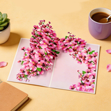 2PCS-Pink Orchid Bouquet 3D Pop Up Card, Exquisite Paper Craft Festival Greeting Message Card In Australia - Darrahopens
