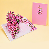 2PCS-Pink Orchid Bouquet 3D Pop Up Card, Exquisite Paper Craft Festival Greeting Message Card In Australia - Darrahopens