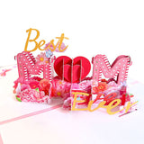 3-Pack - Mother's Day “MOM” Flower 3D Pop-Up Card, Creative Paper Craft Thank You Greeting Card - Pink In Australia - Darrahopens