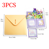 3PCS-Butterfly Flower Box Birthday 3D Pop Up Card, Creative Pop Out Greeting Message Card In Australia - Darrahopens