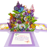 3PCS-Butterfly Flower Box Birthday 3D Pop Up Card, Creative Pop Out Greeting Message Card In Australia - Darrahopens