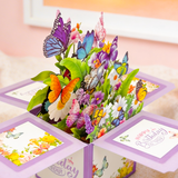 3PCS-Butterfly Flower Box Birthday 3D Pop Up Card, Creative Pop Out Greeting Message Card In Australia - Darrahopens