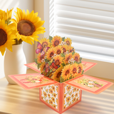 3PCS-Sunflower Butterfly Box 3D Pop Up Card, Warm Pop-out Holiday Greeting Card In Australia - Darrahopens
