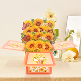 3PCS-Sunflower Butterfly Box 3D Pop Up Card, Warm Pop-out Holiday Greeting Card In Australia - Darrahopens