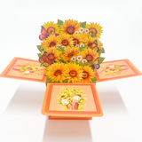 3PCS-Sunflower Butterfly Box 3D Pop Up Card, Warm Pop-out Holiday Greeting Card In Australia - Darrahopens