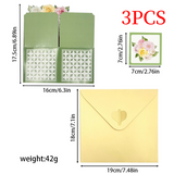 3PCS-Green Box Tricolor Rose 3D Pop Up Card, Fresh Floral Box-Style Holiday Greeting Card In Australia - Darrahopens