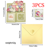 3PCS-Light Green Birthday Mixed Flowers Box 3D Pop Up Card, Colorful Bouquet Birthday Greeting Card In Australia - Darrahopens