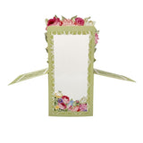 3PCS-Light Green Birthday Mixed Flowers Box 3D Pop Up Card, Colorful Bouquet Birthday Greeting Card