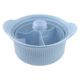 Food-Grade Silicone Divided Steamer Pot, Double-Handled Stew Pot with Lid, 1250ml, for Home Diet Cooking—Blue In Australia - Darrahopens