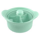 Food-Grade Silicone Divided Steamer Pot, Double-Handled Stew Pot with Lid, 1250ml, for Home Diet Cooking—Green In Australia - Darrahopens