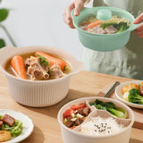 Food-Grade Silicone Divided Steamer Pot, Double-Handled Stew Pot with Lid, 1250ml, for Home Diet Cooking—Green In Australia - Darrahopens