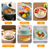 600 mL Food-Grade Silicone Steamer Pot, Single-Serving Cookware for Microwave & Air Fryer—Green In Australia - Darrahopens