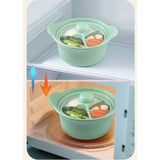 600 mL Food-Grade Silicone Steamer Pot, Single-Serving Cookware for Microwave & Air Fryer—Green