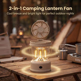 2-in-1 Foldable Camping Fan Lantern, Portable Hanging Tent Light for Outdoor In Australia - Darrahopens