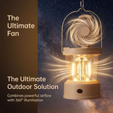 2-in-1 Foldable Camping Fan Lantern, Portable Hanging Tent Light for Outdoor In Australia - Darrahopens