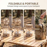 2-in-1 Foldable Camping Fan Lantern, Portable Hanging Tent Light for Outdoor In Australia - Darrahopens