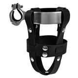 Adjustable Double-Layer PU Leather Bike Cup Holder, Universal Water Bottle Rack for Bicycles, E-bikes—Black In Australia - Darrahopens