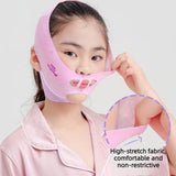 Size S - Kids' Mouth Breathing Correction Strap, Anti-Open-Mouth Sleep Chin Support Band, 2 Pcs - Blue