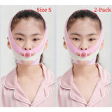 Size S - Kids' Mouth Breathing Correction Strap, Anti-Open-Mouth Sleep Chin Support Band, 2 Pcs - Pink In Australia - Darrahopens
