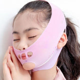 Size S - Kids' Mouth Breathing Correction Strap, Anti-Open-Mouth Sleep Chin Support Band, 2 Pcs - Pink