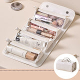 4-in-1 Travel Makeup Bag, Waterproof Foldable Large Capacity Cosmetic Organizer, Hanging Wash Bag—White In Australia - Darrahopens