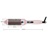 Negative Ion Fluffy Styling Brush, 2-in-1 Straight & Curly Constant Temperature Hot Brush, Anti-Scald Hair Curler for Bangs