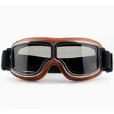 Vintage Harley Motorcycle Riding Goggles, Windproof Eyewear for Electric Bikes & Off-Road—Brown Frame, Gray Lenses In Australia - Darrahopens