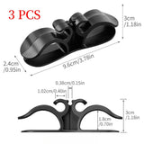 Cord Winder, Home Appliance Plug Holder, No Trace Cable Organizer for Kitchen Desk, 3-Pack—Black