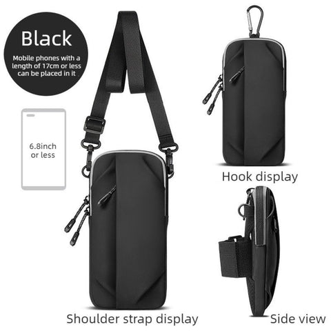 Multifunctional Sports Phone Arm Bag, Dual-Use Crossbody Pouch for Running, Fitness, and Cycling—Black In Australia - Darrahopens