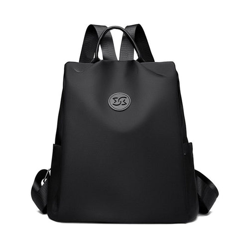 Nylon Anti-Theft Backpack, Large-Capacity Water-Resistant Travel Laptop Bag, Daily Commute Rucksack—Black In Australia - Darrahopens