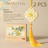 2 pcs Fragrance Stone Hanging Ornament, Long-Lasting Odor-Removing Scent Tablet for Car & Wardrobe—Yellow In Australia - Darrahopens