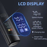 Smart Digital Display Hair Clipper, Rechargeable and Washable for Home and Barbershop Use—Black