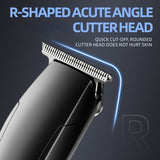 Smart Digital Display Hair Clipper, Rechargeable and Washable for Home and Barbershop Use—Black