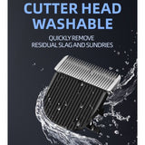 Smart Digital Display Hair Clipper, Rechargeable and Washable for Home and Barbershop Use—Black