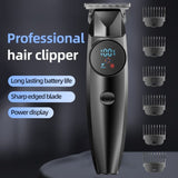 Professional Electric Hair Clipper, Type-C Rechargeable Hair Trimmer for Salons, Home Use, Adults & Kids—Black