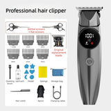 Professional Electric Hair Clipper Set, Type-C Rechargeable Hair Trimmer for Salons, Home Use, Adults & Kids—Black