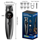 Professional Electric Hair Clipper Set, Type-C Rechargeable Hair Trimmer for Salons, Home Use, Adults & Kids—Black