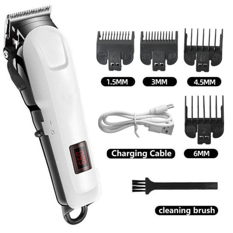 Professional Electric Hair Clippers, USB Rechargeable Hair Trimmer for Adults & Kids—Home Haircuts - White In Australia - Darrahopens