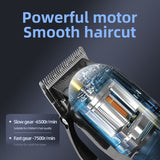 Professional Electric Hair Clippers, USB Rechargeable Hair Trimmer for Adults & Kids—Home Haircuts - White