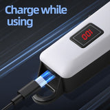 Professional Electric Hair Clippers, USB Rechargeable Hair Trimmer for Adults & Kids—Home Haircuts - White