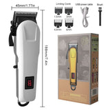 Professional Electric Hair Clippers, USB Rechargeable Hair Trimmer for Adults & Kids—Home Haircuts - White