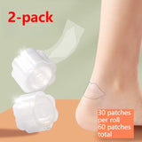 2-Pack Roll of Invisible Anti-Blister Stickers, Heel Wear-Resistant Pads, Waterproof Multi-Purpose Anti-Friction Tape—Transparent
