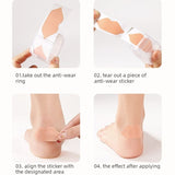 2-Pack Roll of Invisible Anti-Blister Stickers, Heel Wear-Resistant Pads, Waterproof Multi-Purpose Anti-Friction Tape—Transparent