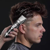 Digital Display Electric Hair Clipper, Rechargeable Hair Trimmer for Adults & Kids, Hair Cutting Machine—Gold