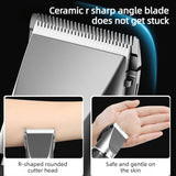 Digital Display Electric Hair Clipper, Rechargeable Hair Trimmer for Adults & Kids, Multiple Attachments—Black In Australia - Darrahopens